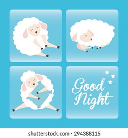 Sweet dreams design, vector illustration eps 10.