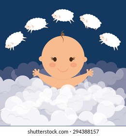 Sweet dreams design, vector illustration eps 10.