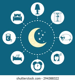 Sweet dreams design, vector illustration eps 10.