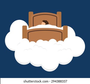 Sweet dreams design, vector illustration eps 10.