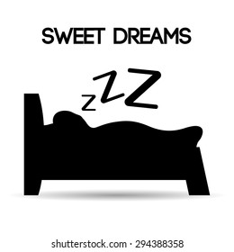 Sweet dreams design, vector illustration eps 10.