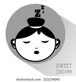 sweet dreams design, vector illustration eps10 graphic 
