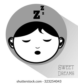sweet dreams design, vector illustration eps10 graphic 