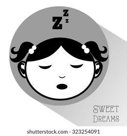 sweet dreams design, vector illustration eps10 graphic 