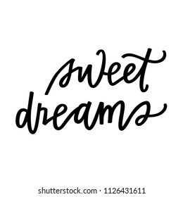 Sweet dreams hand lettering