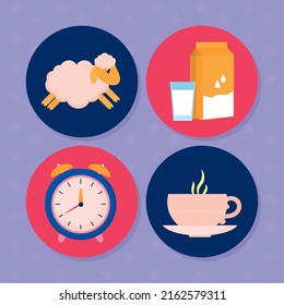 sweet dreams icon collection design
