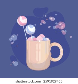 Sweet Dreams Mug Vector Illustration