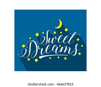 sweet dreams night typography typeface typeset logotype alphabet text script image vector icon