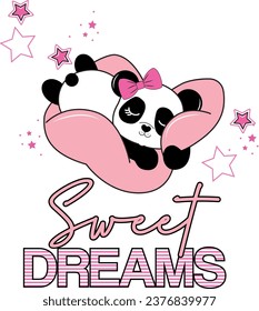 sweet dreams panda cute star girl