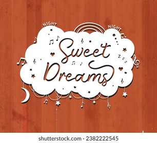 Sweet Dreams paper cut Design , Sweet Dreams design