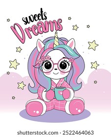 sweet dreams rainbow unicorn love star