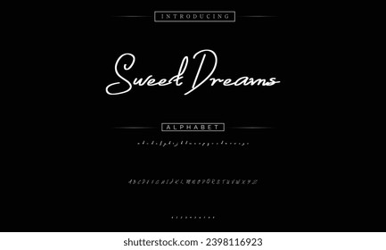 Sweet Dreams signature Font Calligraphy Logotype Script Brush Font Type Font lettering handwritten