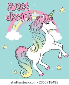 sweet dreams unicorn love star cute