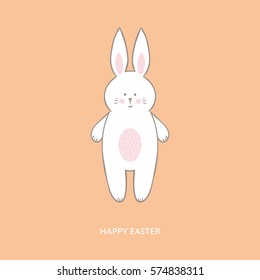 Sweet easter bunny with greetings