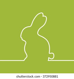 Sweet Easter Bunny Outline Vector Design