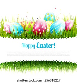 Sweet Easter greeting card with place for your message 