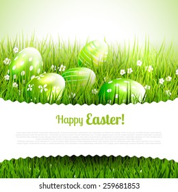 Sweet Easter greeting card with place for your message 