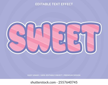 sweet editable text effect template use for logotype title and headline sticker