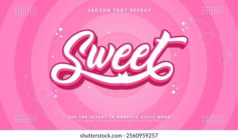 Sweet editable text effect Template Suitable for dessert style