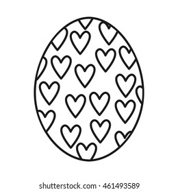 sweet egg paint colorfull isolated icon design, vector illustration graphic
