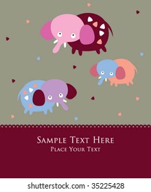 sweet elephant greeting