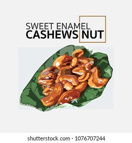 sweet enamel cashews nut