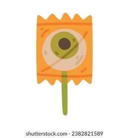 Sweet Eye Candy as Halloween Trick or Treat Night Party Element Vector Illustration