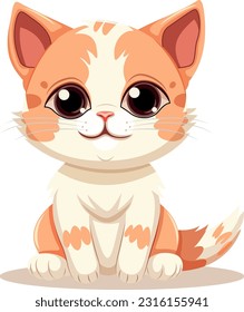 Sweet-eye Kitten-Cartoon-Zeichentrickgrafik