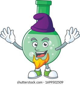 Sweet fairytale of green chemical bottle Elf cartoon character