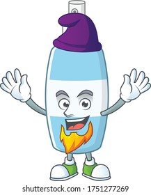 Sweet fairytale of spray hand sanitizer Elf cartoon character
