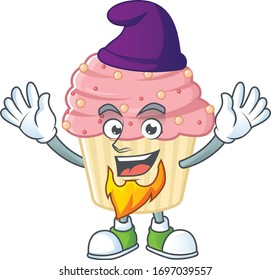 Sweet fairytale of strawberry cupcake Elf cartoon character