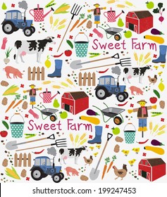 Sweet farm seamless
