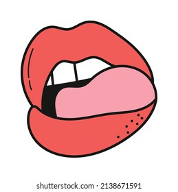 Sweet Female Lips. Vector illustration