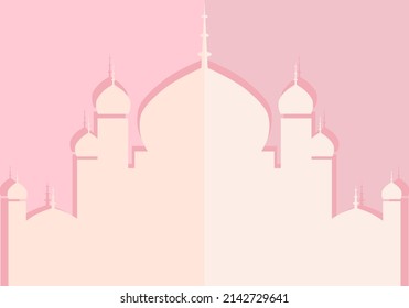 sweet flat mosque vetor islamic background