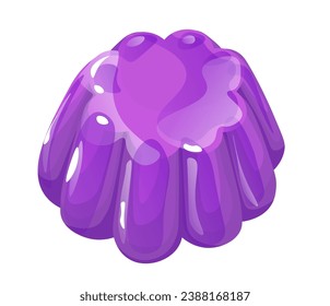 Sweet and flavorful spread or dessert made from fruit juice, sugar and pectin or gelatin. Accompaniment to various dishes, filling for pastries and cakes. Sweet and chewy treat. Vector in flat style