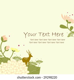 sweet floral background with text area