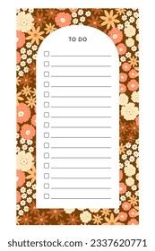 sweet floral to do list template