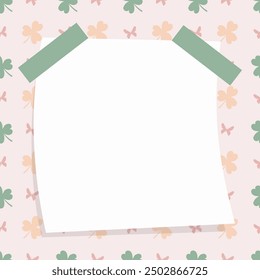 Sweet floral flower pattern notepad poster background