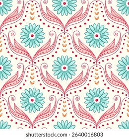 Sweet Floral Seamless Pattern Antique Background Wallpaper Fabric Textile Design