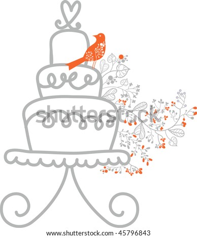 sweet floral wedding cake