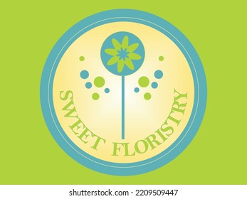 Sweet floristry - abstract flower. Can be used as logo and sticker. You can easily change colors. Inspiration to you!