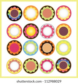 sweet flower label design