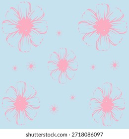 Patrón de flores dulces ideal para ropa de recién nacido. utilizado en la creación de ropa y moda.