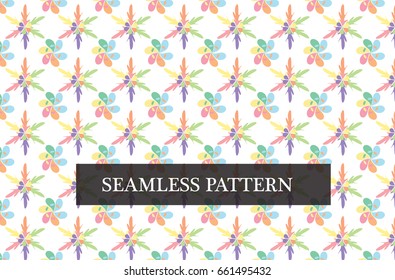 Sweet flower seamless pattern background,Vector illustration for cute design,Stylish decorative label. 