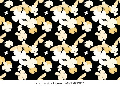 Sweet Flower Seamless Pattern. Little Floral Liberty Seamless Texture Background. Spring, Summer Romantic Blossom Flower Garden Seamless Pattern for Your Designs