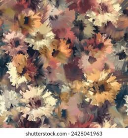 Sweet flower watercolor seamless pattern.soft pastel colors water color seamless pattern for beauty products or other.