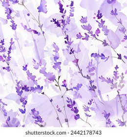 Sweet flower watercolor seamless pattern.soft pastel colors water color seamless pattern for beauty products or other.