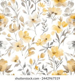 Sweet flower watercolor seamless pattern.soft pastel colors water color seamless pattern for beauty products or other.