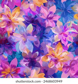 Sweet flower watercolor seamless pattern.soft pastel colors water color seamless pattern for beauty products or other.