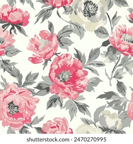 Sweet flower watercolor seamless pattern.soft pastel colors water color seamless pattern for beauty products or other.